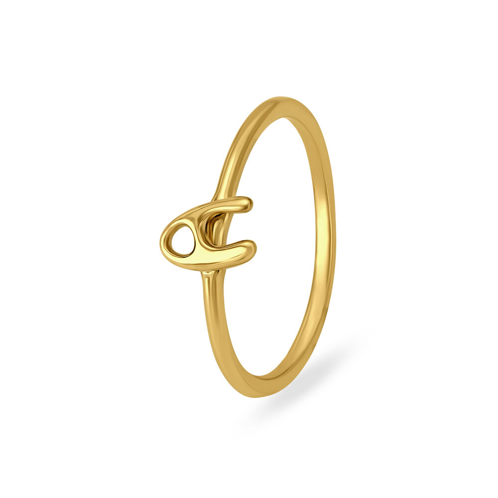 Buy Mitali Jain Gold Initial Ring-B online