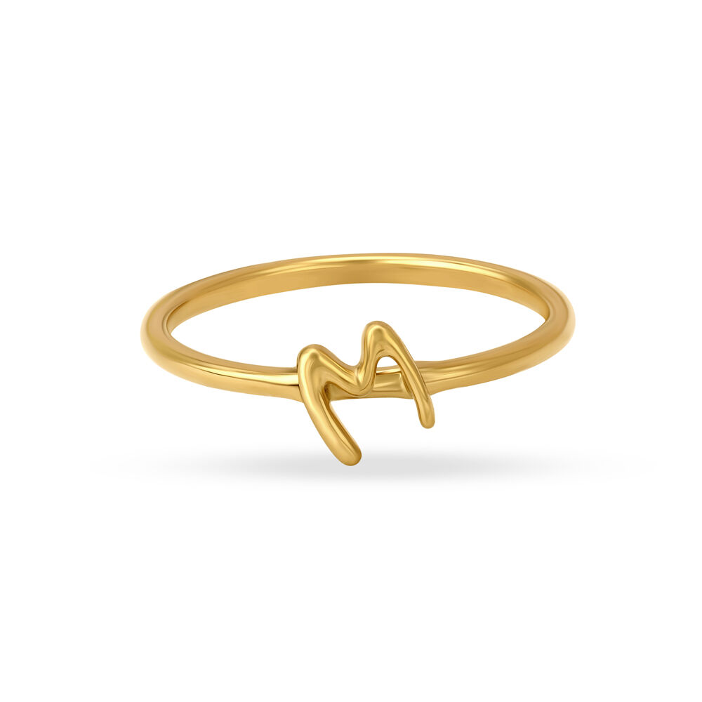Buy Mnsh Alphabetic M Classic Ring | Gold-Toned Color Women | AJIO LUXE