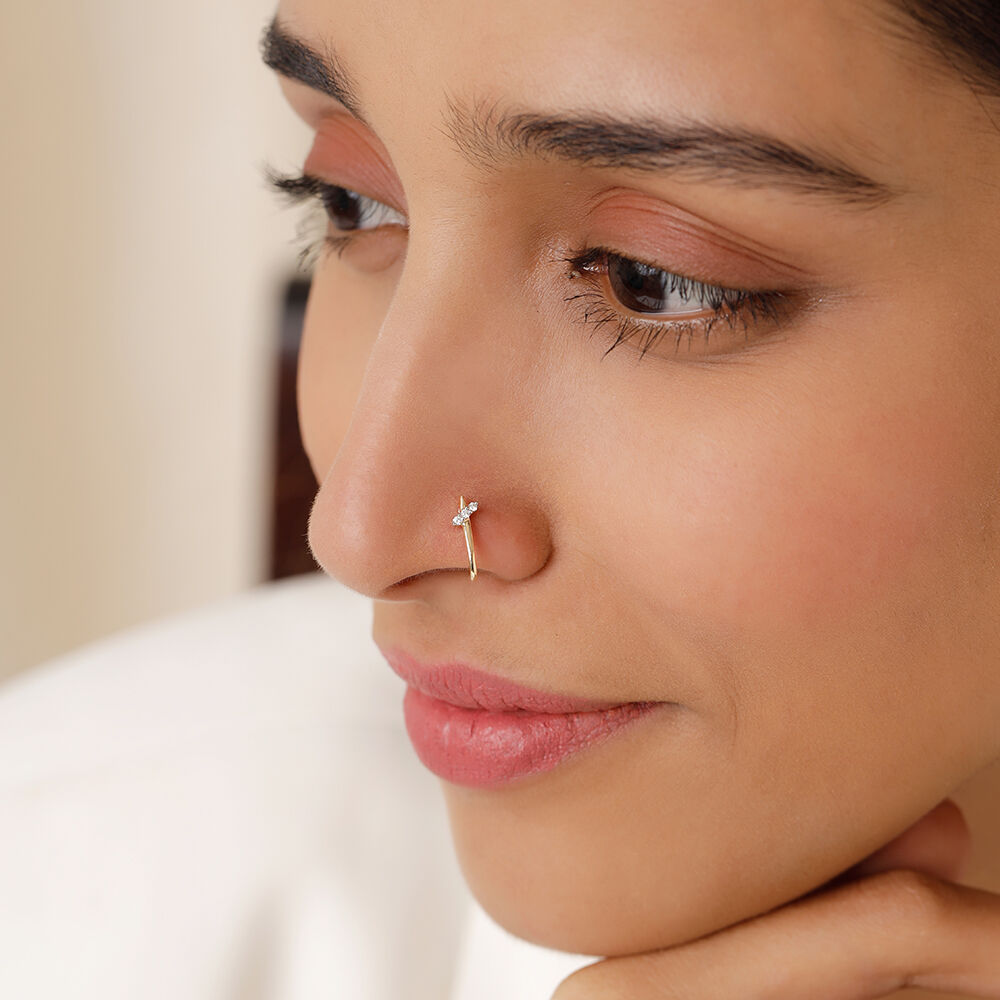 Nose Ring Indian Piercing Nath Fashion Jewelry Hoop Gold Designer Multi  Crystal | eBay