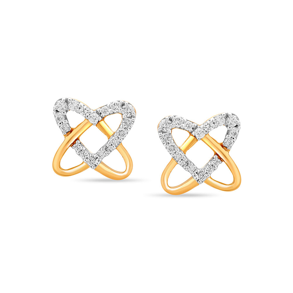 14K Infinity Diamond Stud Earrings — The Jewelry Showroom