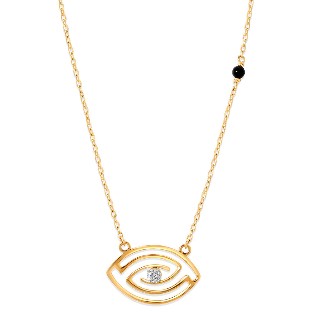 Mother of Pearl Simple Evil Eye Necklace ( Rose Gold / Gold / Silver ) –  Cenora Jewellery