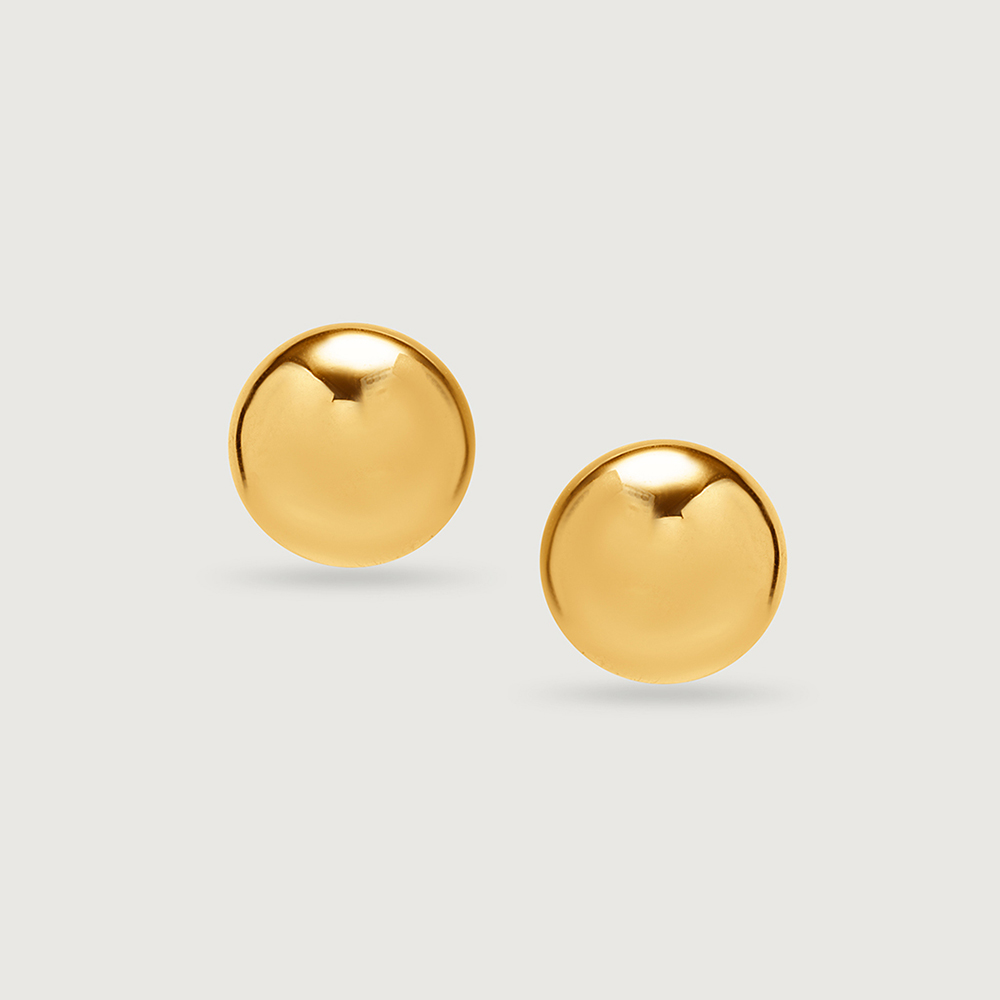 Glow Disc 18KT Gold Stud Earrings